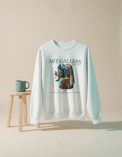 Girl with Pearl Earring Crewneck - Johannes Vermeer - Image 2