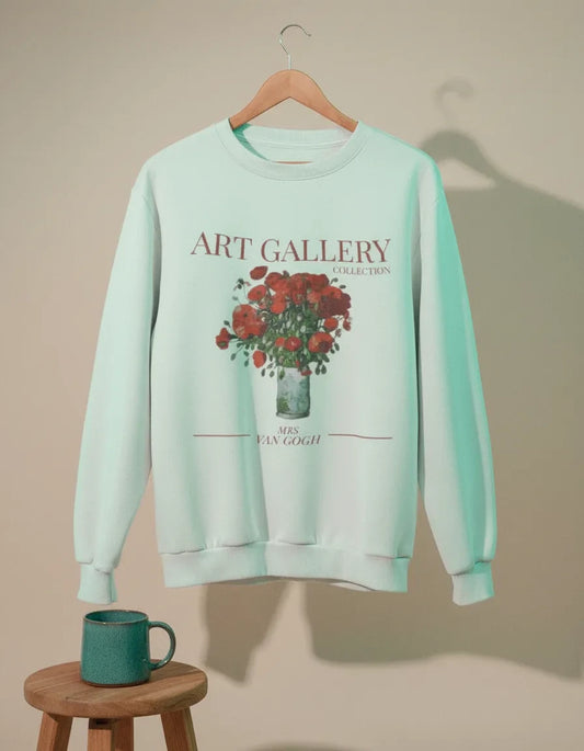 Red Poppies Crewneck - Van Gogh - Image 1