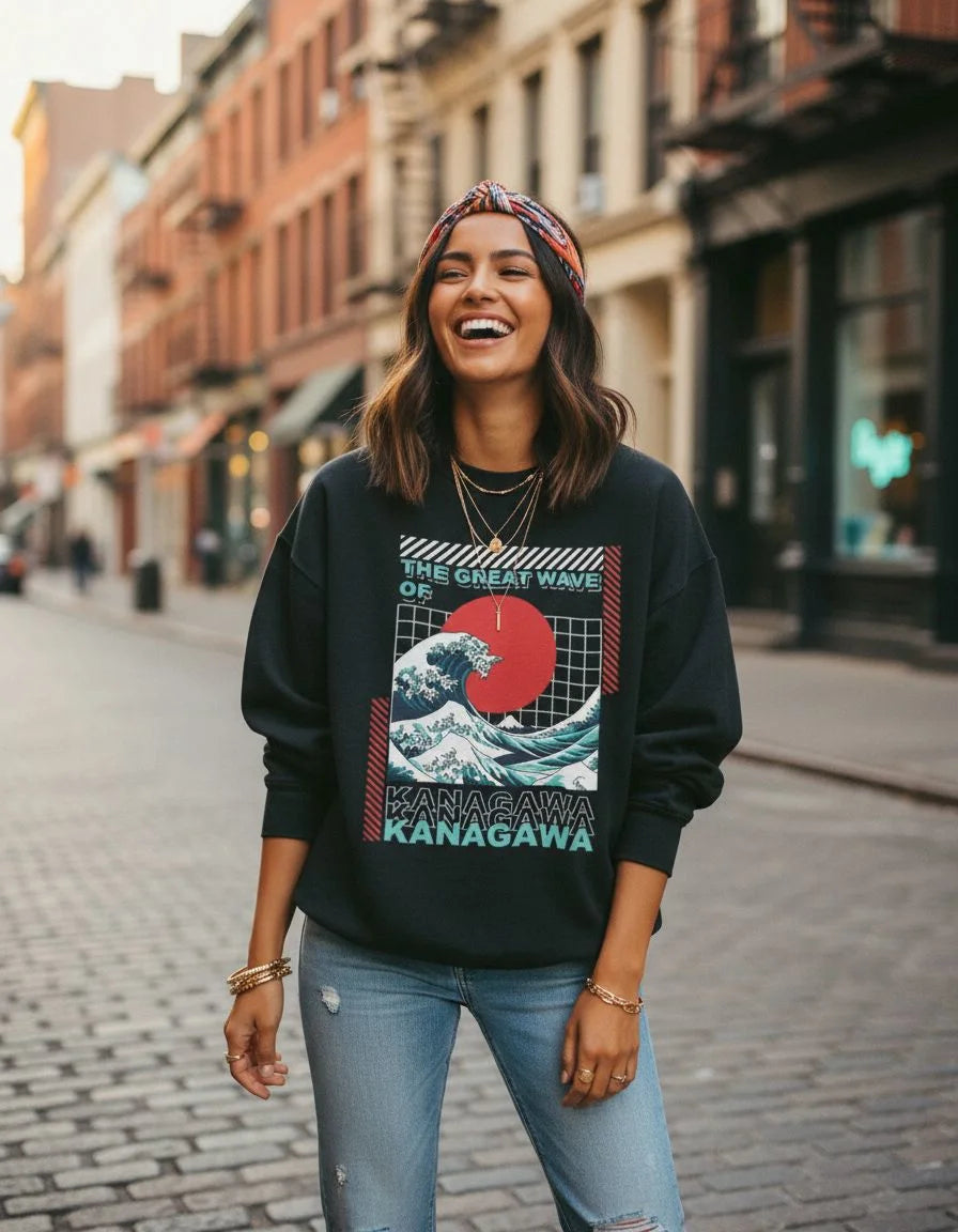 Great Wave Kanagawa Crewneck