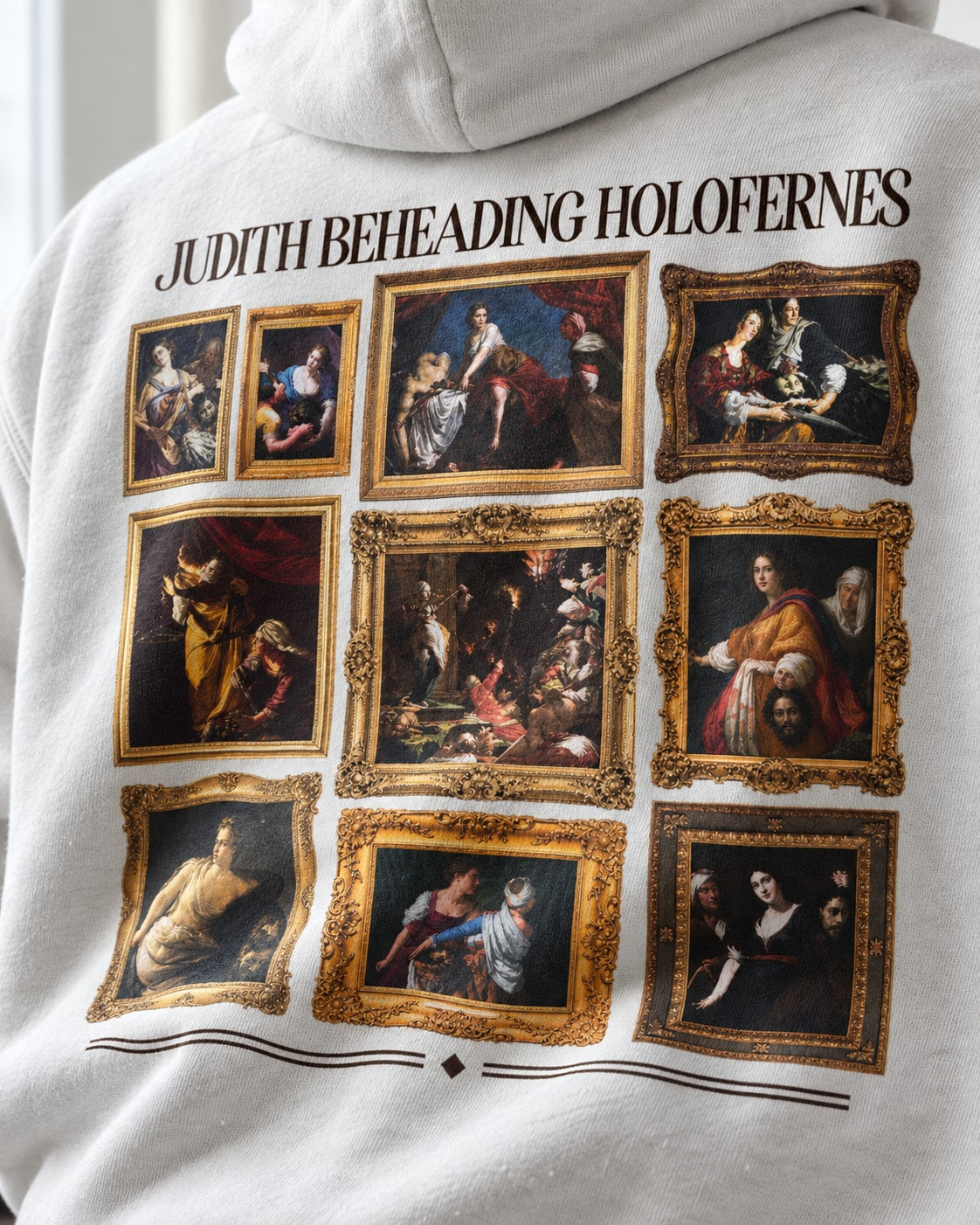 Judith Beheading Holofernes Hoodie - Print close-up · back | My Turtle