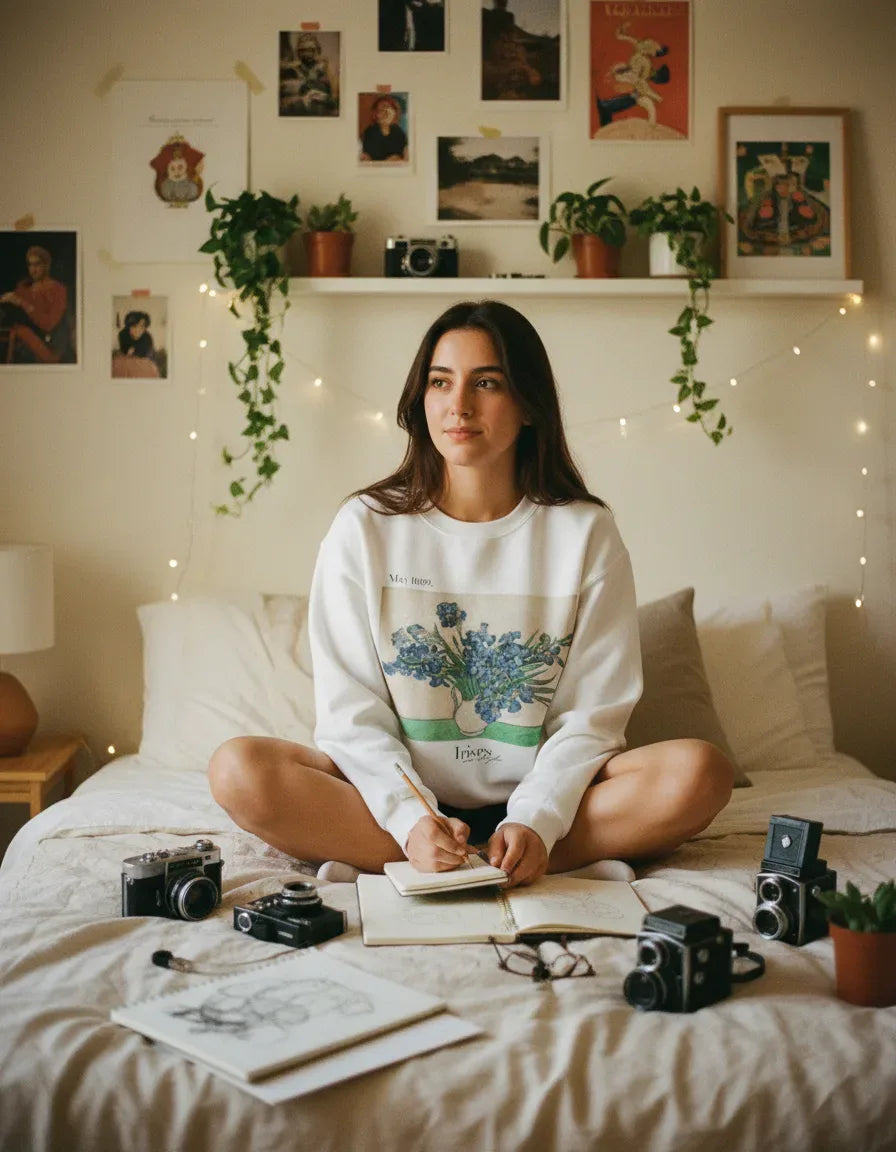 Irises 1889 Crewneck - Van Gogh - Image 3