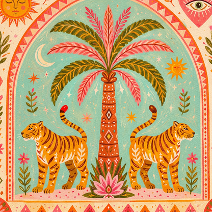 La Giungla tote bag print close-up on canvas