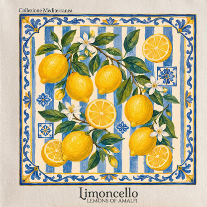 Limoncello lemon print close-up on canvas | My Turtle