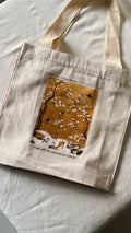 Hokusai's Gold Cranes - Tote Bag