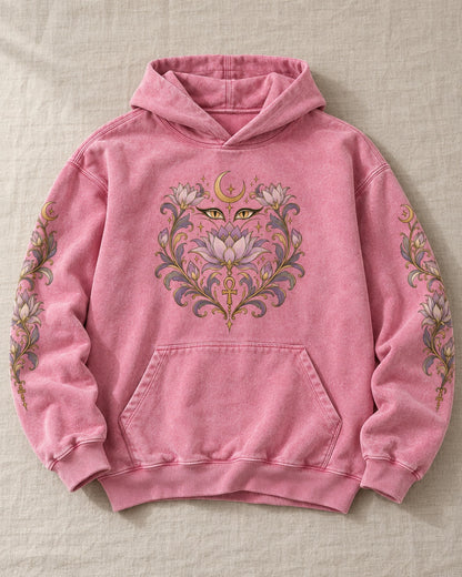 Moonlit Cat Hoodie - Flat lay · front | My Turtle
