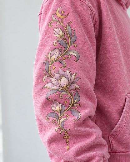 Moonlit Cat Hoodie - Print close-up · sleeve | My Turtle