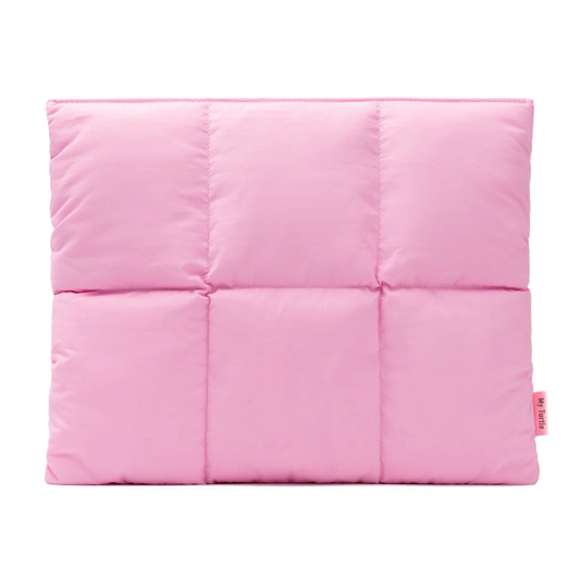 Baby Pink Macbook Puffy Laptop Sleeve - Puffy Laptop Sleeve | My Turtle