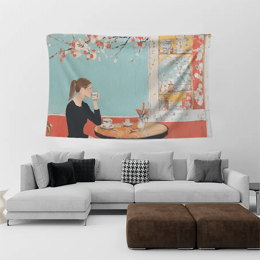 Blossom Café Tapestry - Tapestry | My Turtle