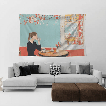Blossom Café Tapestry - Tapestry | My Turtle