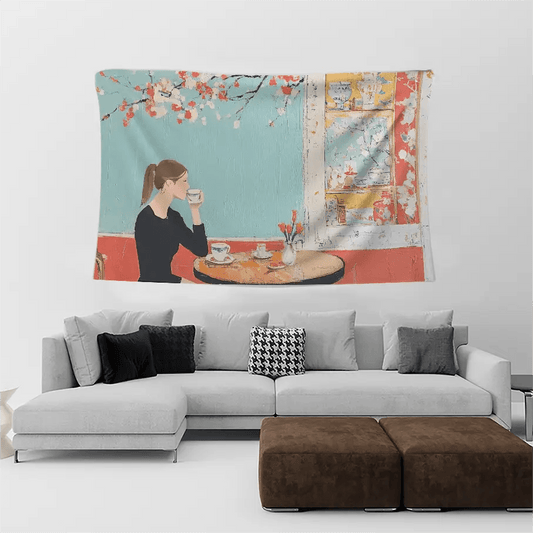 Blossom Café Tapestry - Tapestry | My Turtle