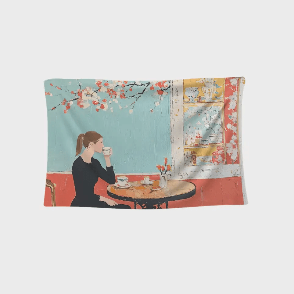 Blossom Café Tapestry - Tapestry | My Turtle