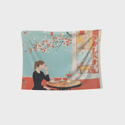Blossom Café Tapestry - Tapestry | My Turtle