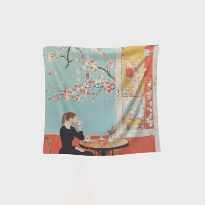 Blossom Café Tapestry - Tapestry | My Turtle