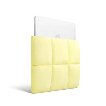 Butter Yellow Macbook Puffy Laptop Sleeve - Puffy Laptop Sleeve | My Turtle