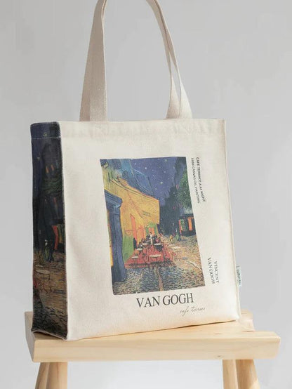 Café Terrace at Night Van Gogh - Tote Bag - Artsy Tote Bag | My Turtle