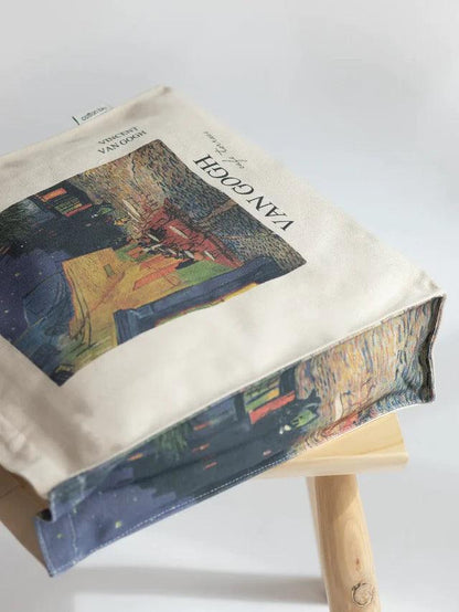 Café Terrace at Night Van Gogh - Tote Bag - Artsy Tote Bag | My Turtle