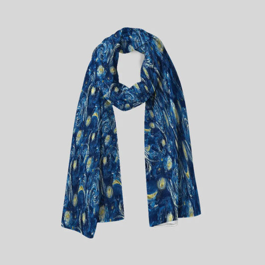 Celestial Wheatfield Scarf - Chiffon Scarf | My Turtle