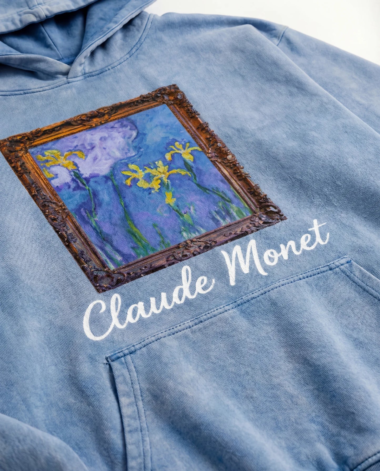 Claude Monet Irises Hoodie - Washed Hoodie | My Turtle