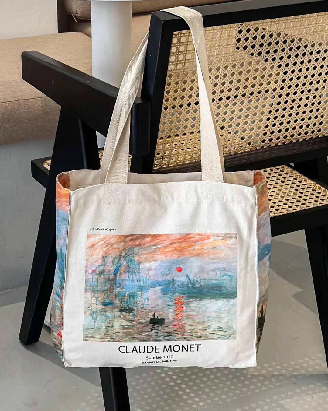 Claude Monet Sunrise - Tote Bag - Artsy Tote Bag | My Turtle