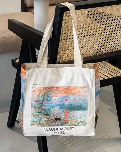 Claude Monet Sunrise - Tote Bag - Artsy Tote Bag | My Turtle
