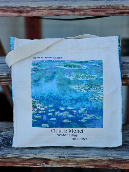 Claude Monet Water Lilies v2.0 - Tote Bag - Artsy Tote Bag | My Turtle