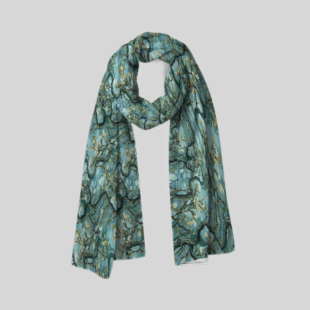 Ethereal Blossoms Scarf - Chiffon Scarf | My Turtle