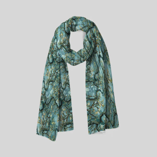 Ethereal Blossoms Scarf - Chiffon Scarf | My Turtle