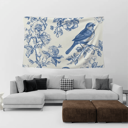 Floral Aviary Tapestry - Tapestry | My Turtle