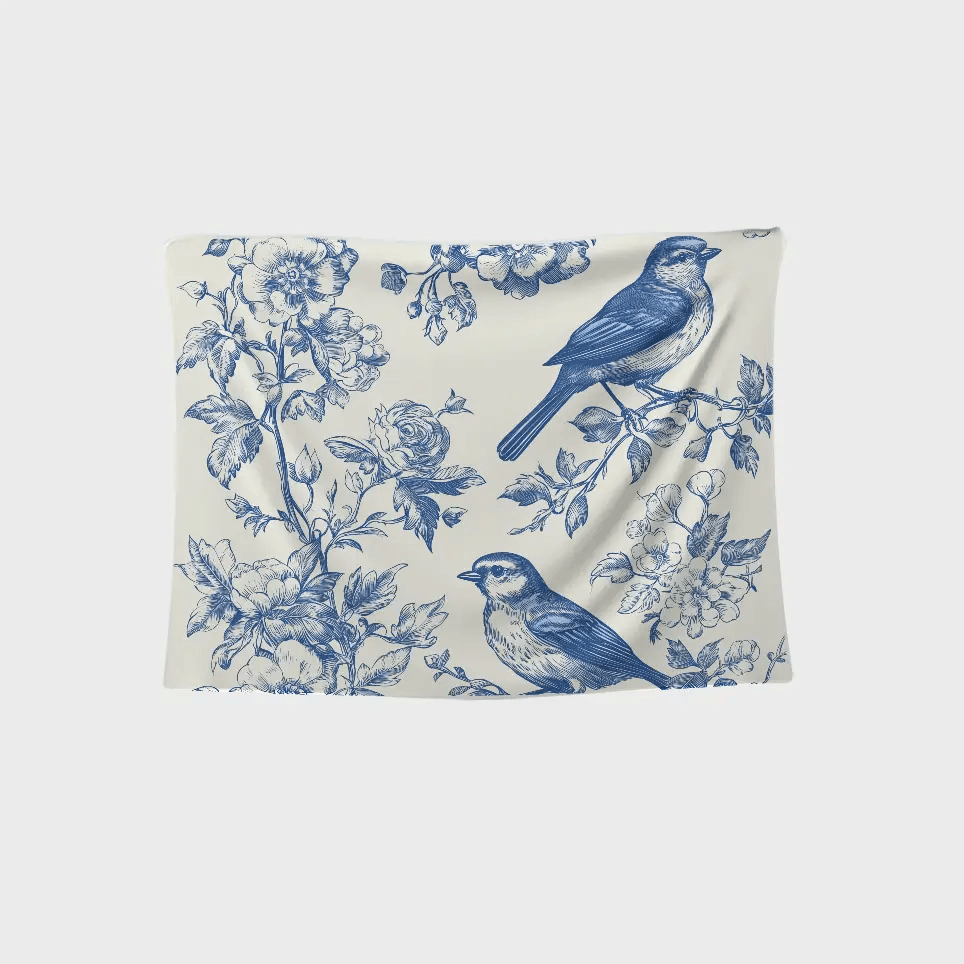 Floral Aviary Tapestry - Tapestry | My Turtle