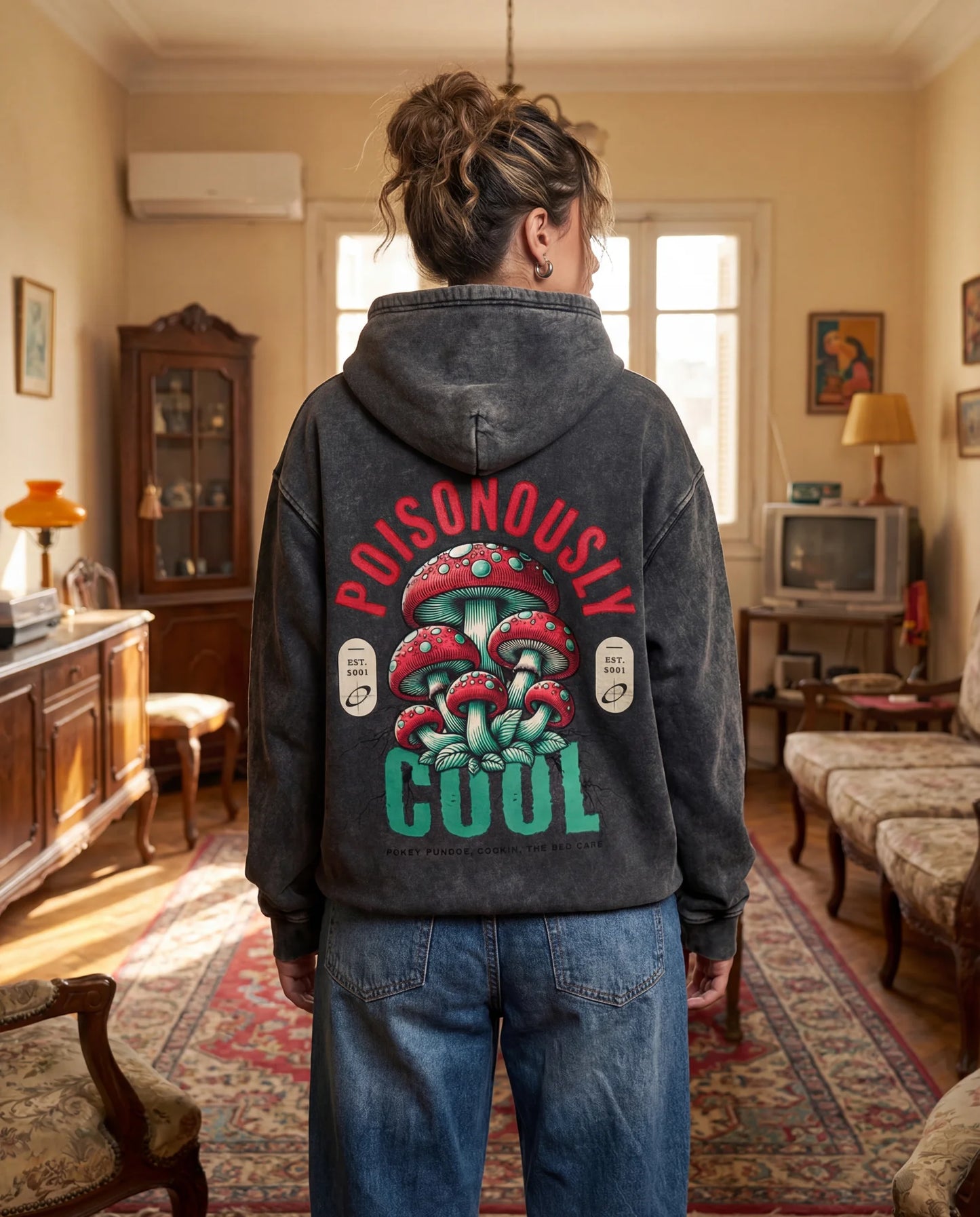 Funky Fungus Hoodie - Washed Hoodie | My Turtle