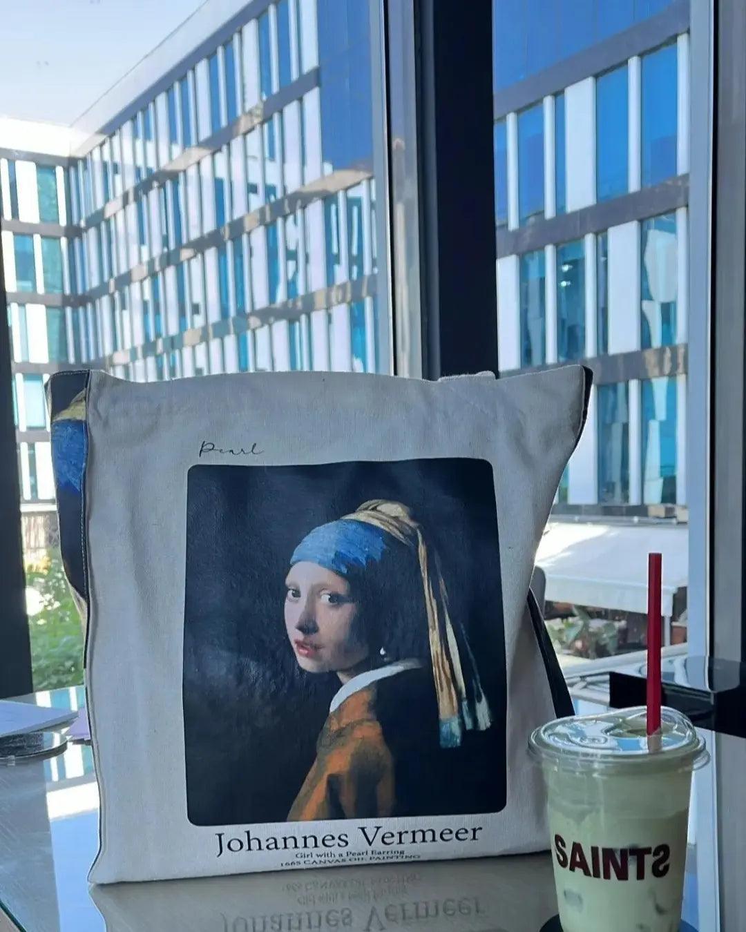 Girl with a Pearl Earring Johannes Vermeer - Tote Bag - Artsy Tote Bag | My Turtle