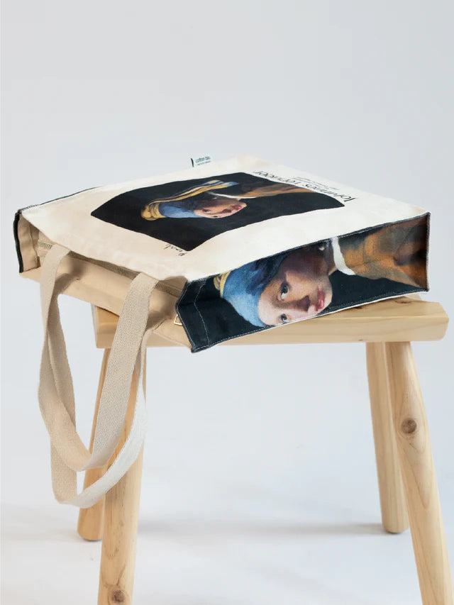 Girl with a Pearl Earring Johannes Vermeer - Tote Bag - Artsy Tote Bag | My Turtle