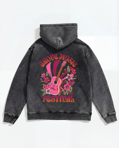 Groovy Music Festival Hoodie - Washed Hoodie | My Turtle