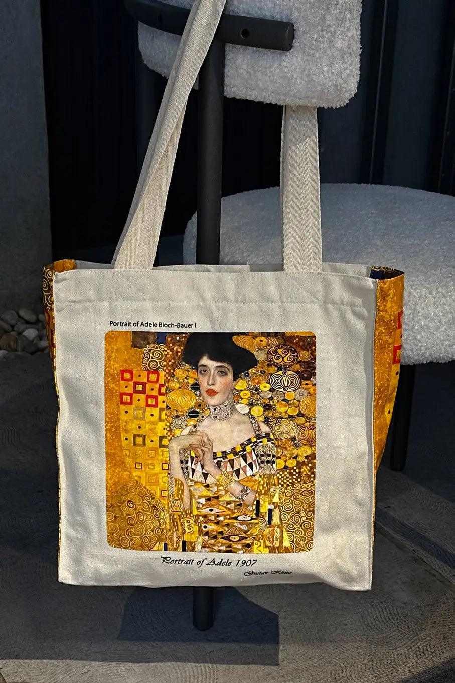 Gustav Klimt Portrait of Adele - Tote Bag - Artsy Tote Bag | My Turtle