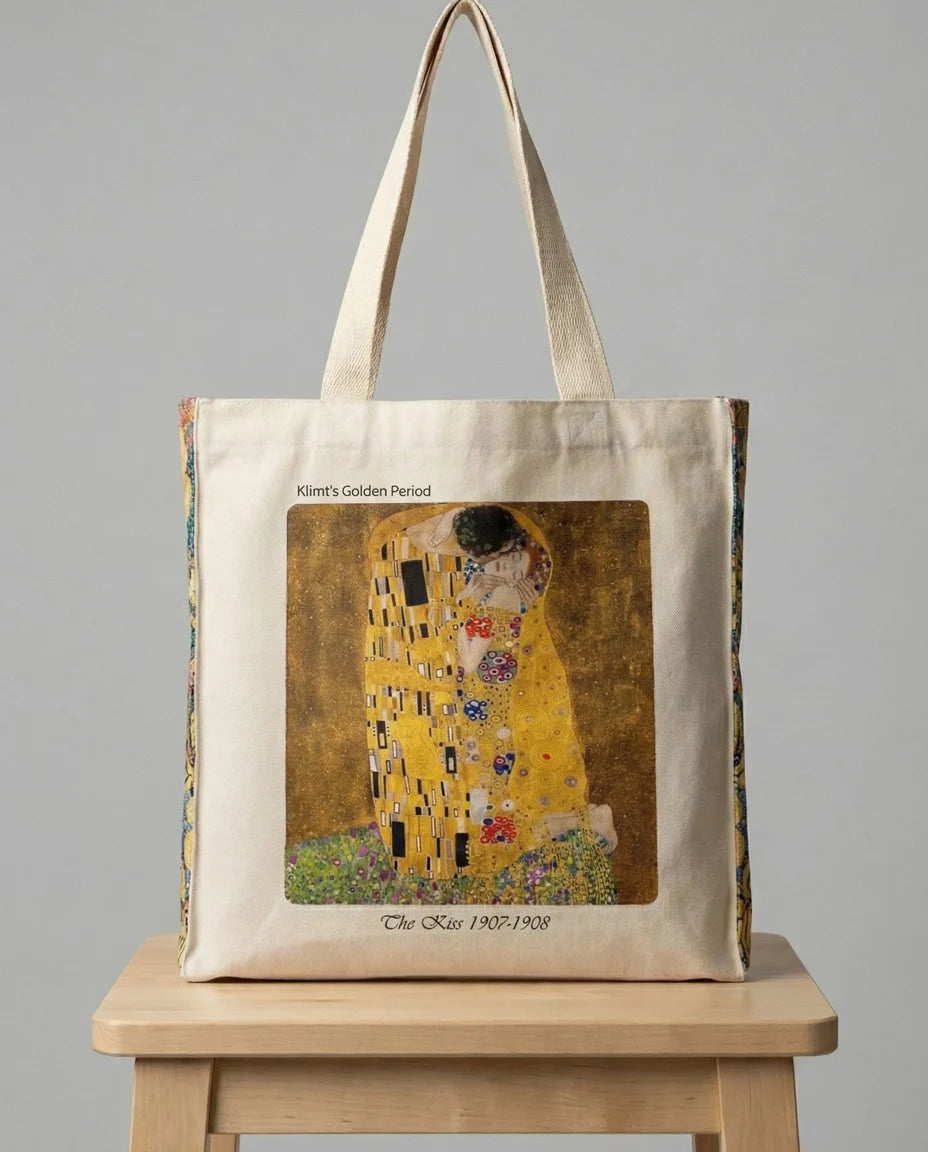 Gustav Klimt The Kiss - Tote Bag - Artsy Tote Bag | My Turtle