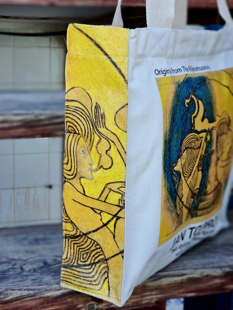 Jan Toorop Two Stylized Female - Tote Bag - Artsy Tote Bag | My Turtle