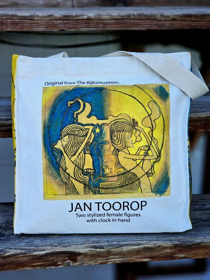 Jan Toorop Two Stylized Female - Tote Bag - Artsy Tote Bag | My Turtle