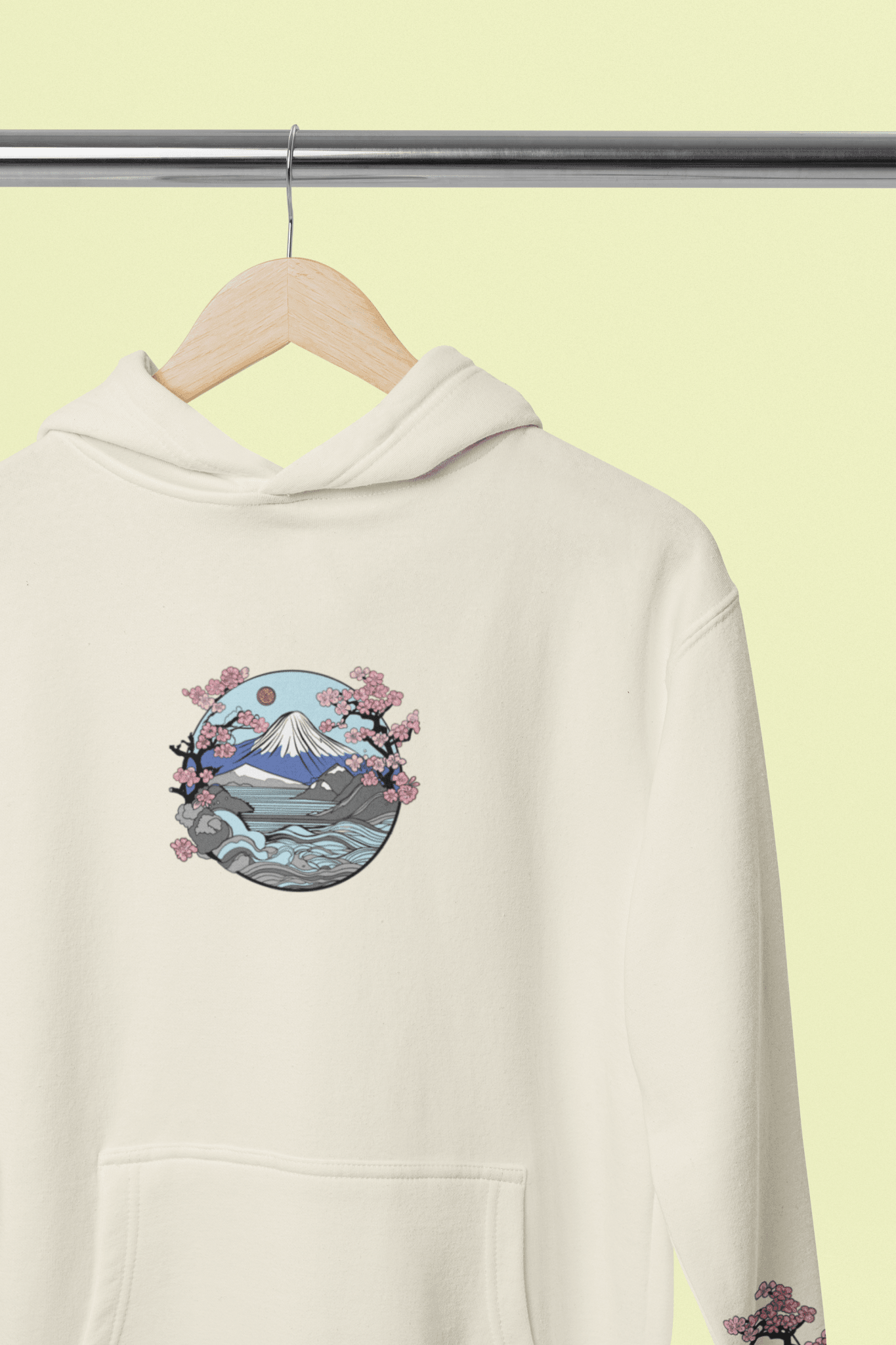 Japanese Cherry Blossoms Hoodie (Mixed Cotton) - Oversized Hoodie | My Turtle
