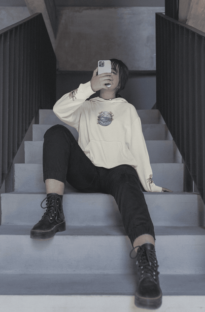 Japanese Cherry Blossoms Hoodie (Mixed Cotton) - Oversized Hoodie | My Turtle
