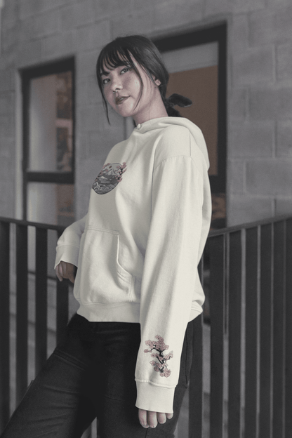 Japanese Cherry Blossoms Hoodie (Mixed Cotton) - Oversized Hoodie | My Turtle