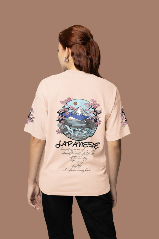 Japanese Cherry Blossoms T-Shirt - Oversized T-Shirt | My Turtle