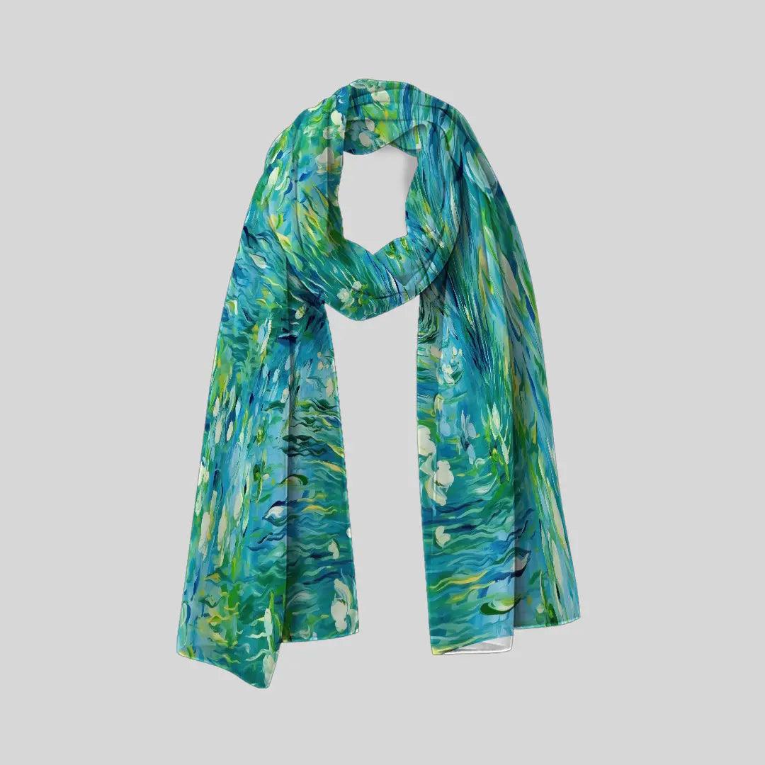 Misty Lagoon Scarf - Chiffon Scarf | My Turtle