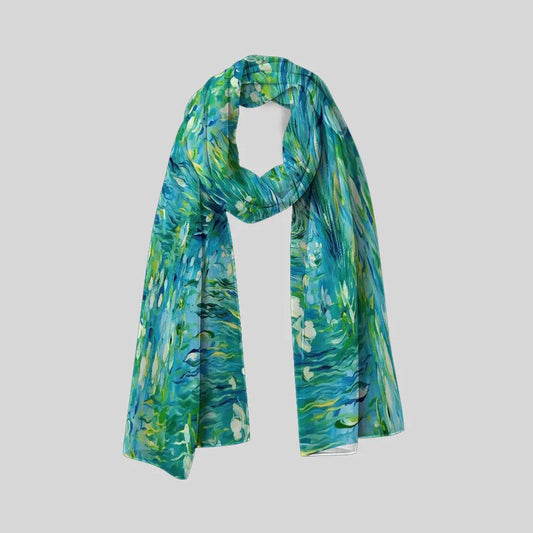 Misty Lagoon Scarf - Chiffon Scarf | My Turtle