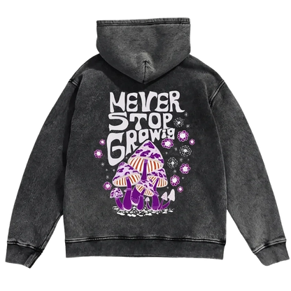 Never Stop Growing Hoodie - Washed Hoodie | My Turtle