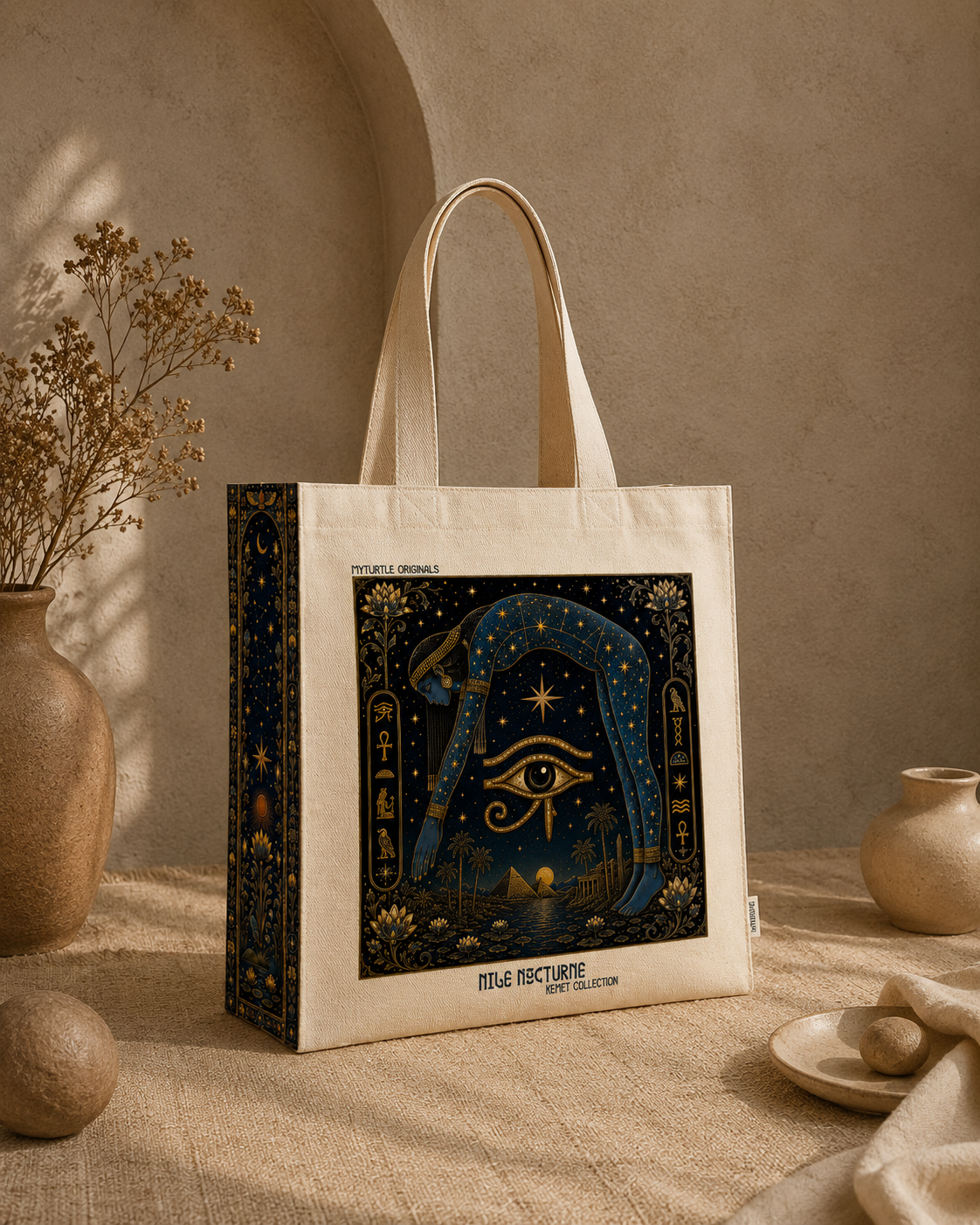 Nile Nocturne - Tote Bag - Artsy Tote Bag | My Turtle