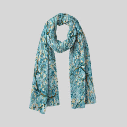 Nocturne Blossoms Scarf - Chiffon Scarf | My Turtle