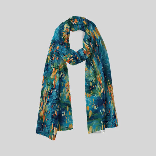 Nymphéas Nocturne Scarf - Chiffon Scarf | My Turtle