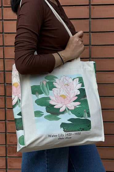 Ohara Koson Water Lily - Tote Bag - Artsy Tote Bag | My Turtle