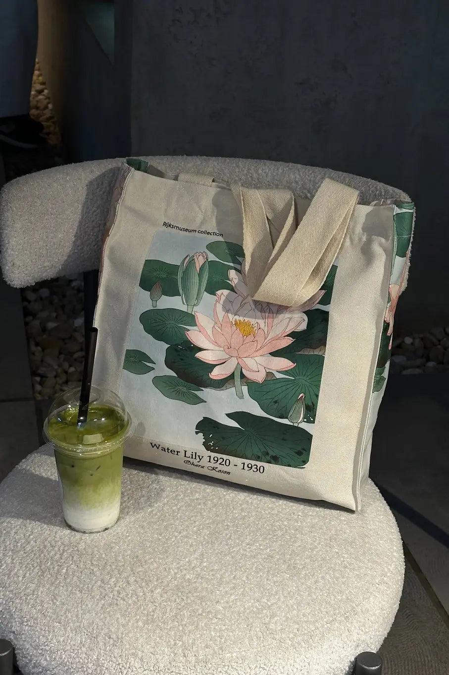 Ohara Koson Water Lily - Tote Bag - Artsy Tote Bag | My Turtle