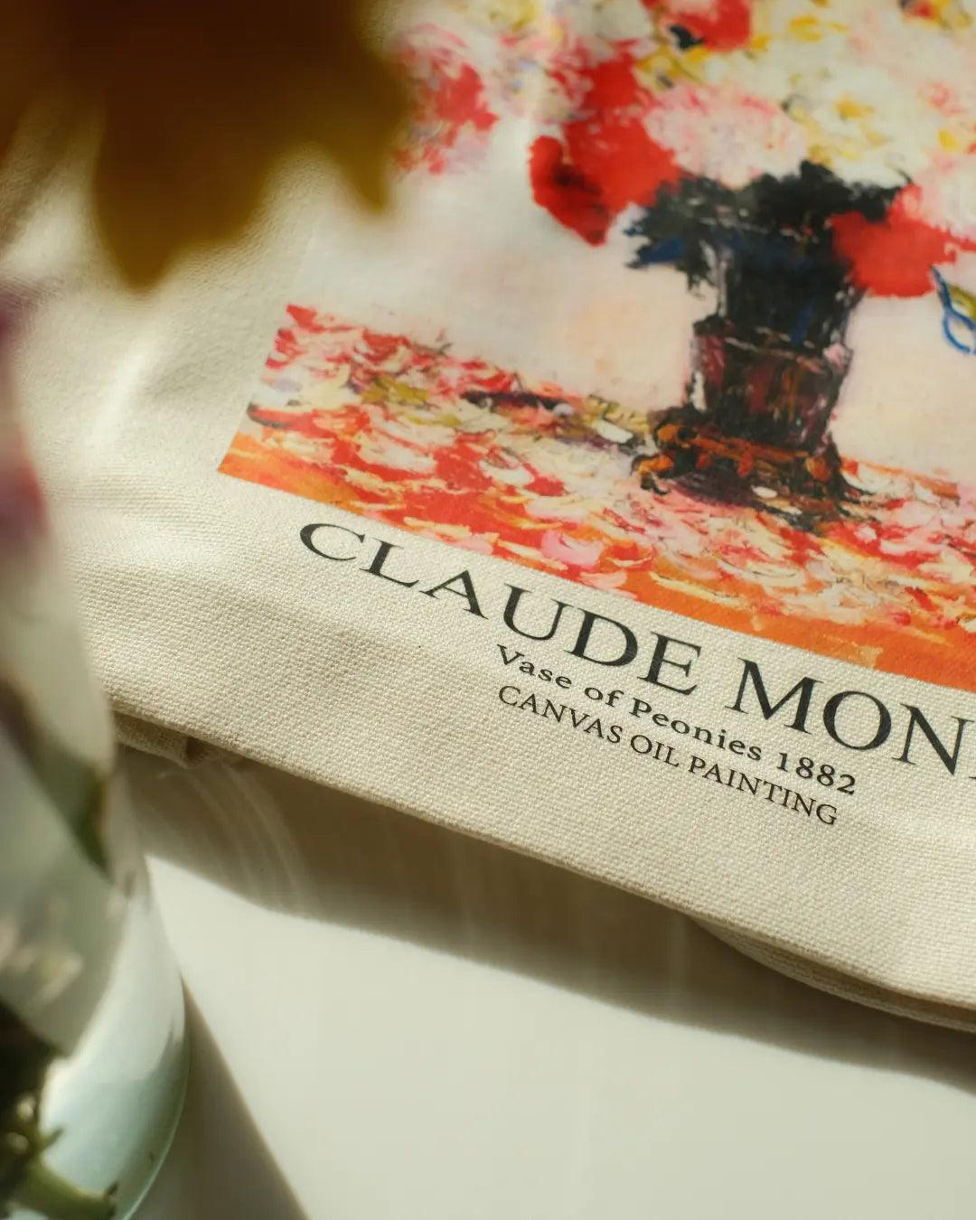 Peonies Claude Monet - Tote Bag - Artsy Tote Bag | My Turtle